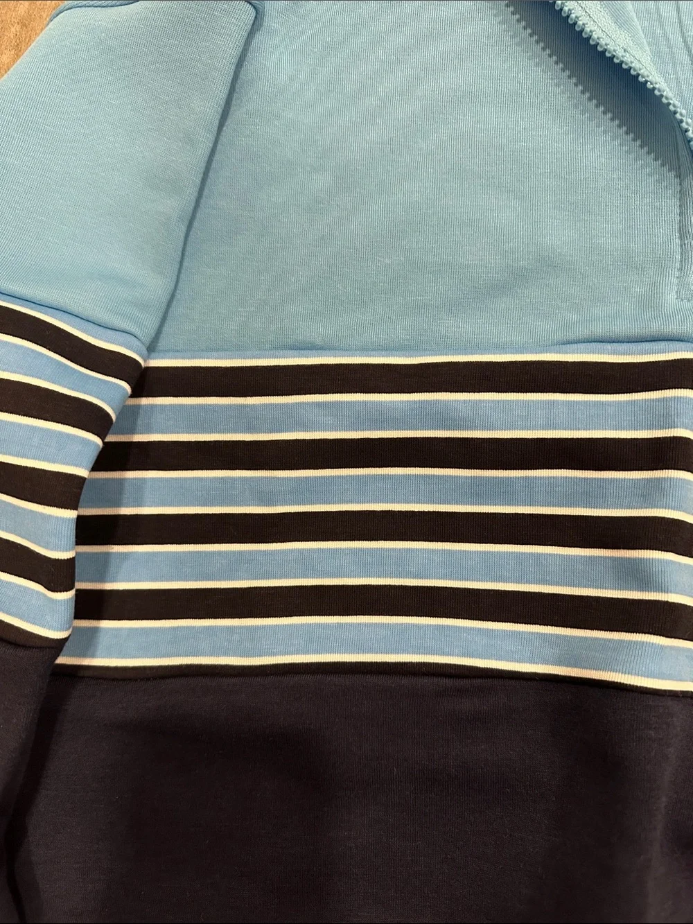 NWT Addison Bay Quarter Zip pullover and Striped Skort Set